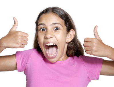 Una niña optimista.